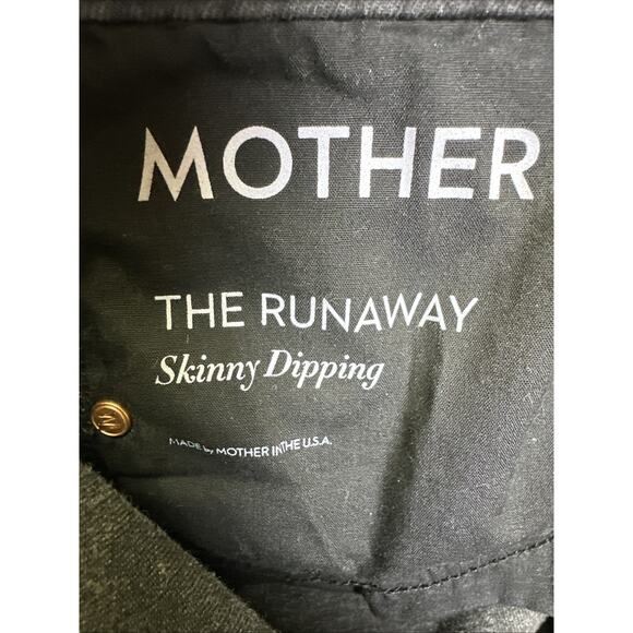 MOTHER Denim The Runaway Flare Jeans 27 Skinny Dipping Black Wash - Picture 9 of 9